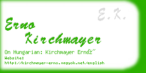 erno kirchmayer business card